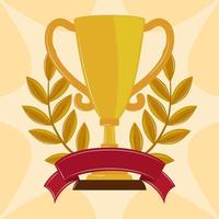 trophy emblem achievement vector