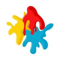 splashes color paint vector