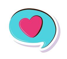 love speech bubble sticker vector