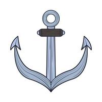 anchor nautical icon vector