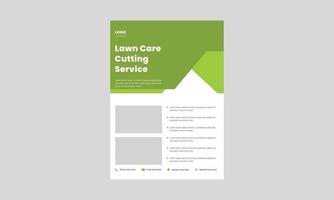 lawn care flyer design template. landscaping and gardening  lawn care service flyer, poster, leaflet design. vector