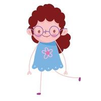 girl with eyeglasses vector