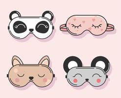 sleeping mask set vector