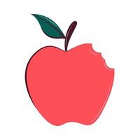 bitten apple icon vector