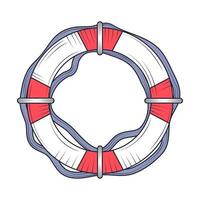 lifebuoy nautical icon vector