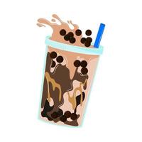 bubble tea cup vector