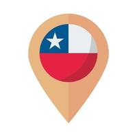 chile flag location vector