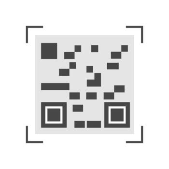 codigo qr en forma cuadrada vector