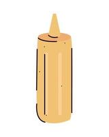 mustard sauce bottle vector