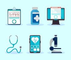 medical service icons vector