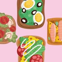 tasty breakfast nutrition vector