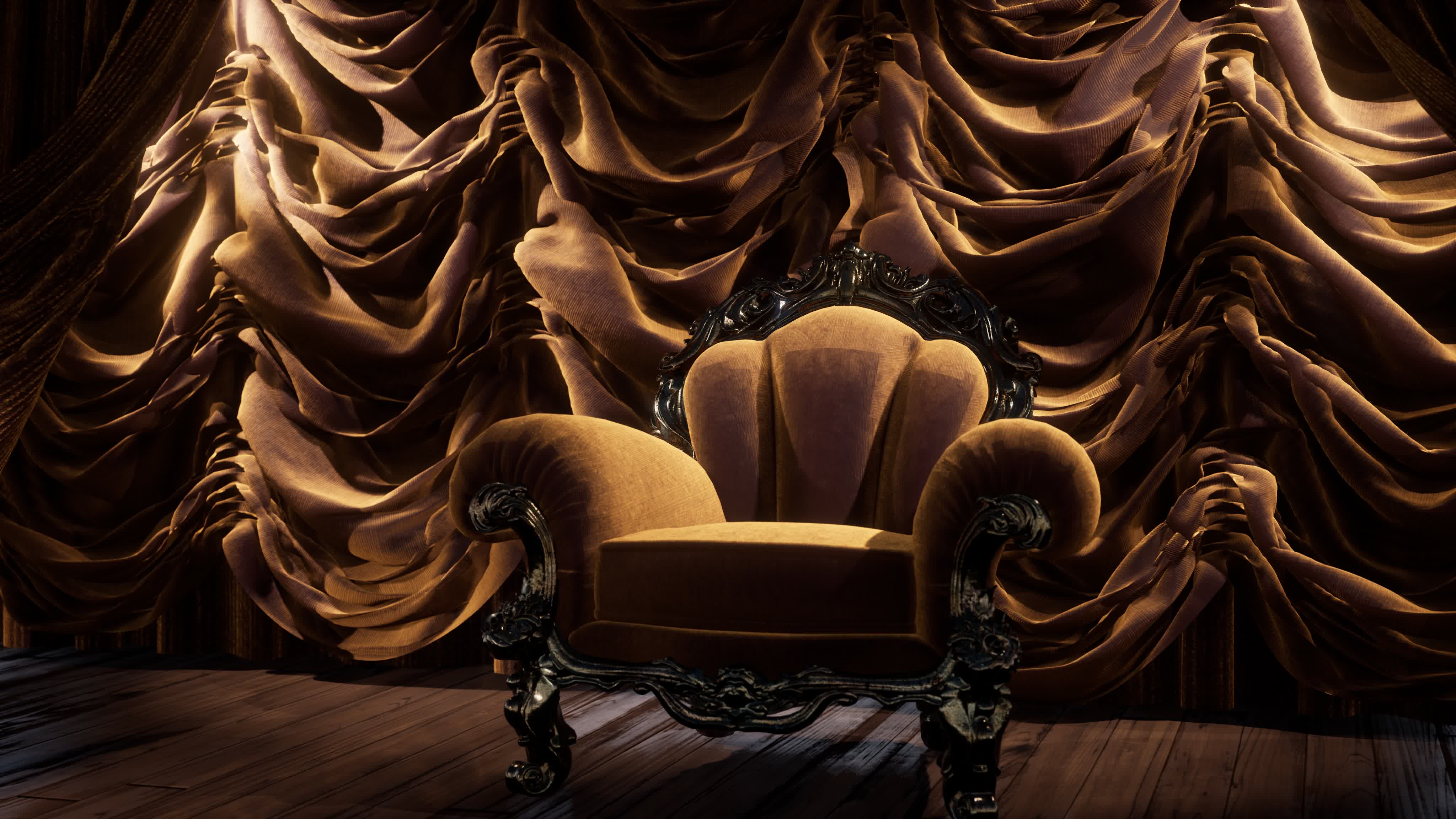 luxurious theater curtain stage with chair 6099089 Stock Video at Vecteezy