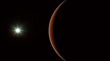 pianeta rosso Marte nel cielo stellato video