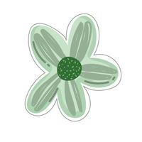 icono de flor verde vector