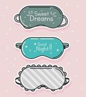 sleeping mask icon set vector