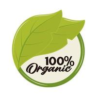 organic product label vector