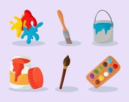 painting art tools vector