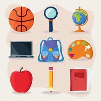 school education icons vector