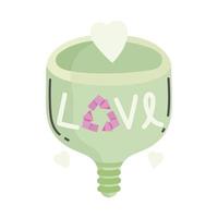 recycle menstrual cup silicone vector