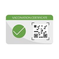 vaccination certificate app vector