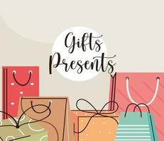 gifts presents concept vector