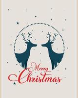 merry christmas invitation card vector