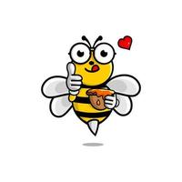 vector de abeja de amor