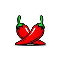 vector de diseño de chile rojo, pimienta de cayena