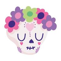 mexican catrina decoration vector