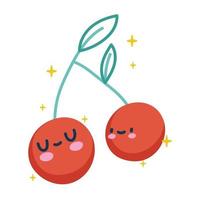 cute cherry icon vector