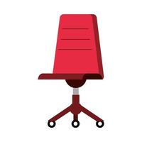 silla de oficina roja vector