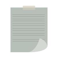 paper with folded corner vector