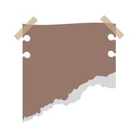 brown torn paper vector