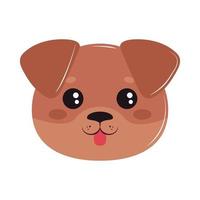 dog kawaii face vector