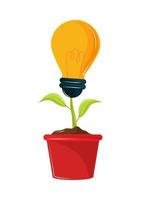 growing plant and bulb vector