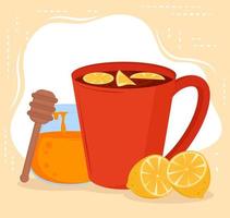 home remedy tea vector