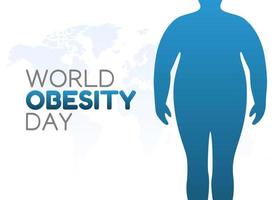 gráfico vectorial del día mundial de la obesidad bueno para la celebración del día mundial de la obesidad. diseño plano. diseño de volante. ilustración plana. vector