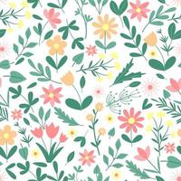 Spring floral seamless pattern vector