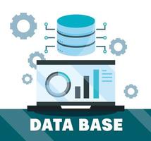 database server laptop vector