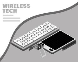 wireless tech devices vector