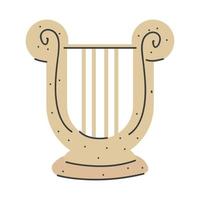 antique harp greek style vector