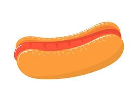 comida rápida de hot dog vector