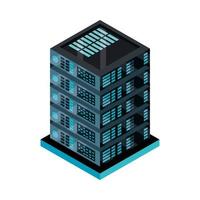 dataserver center isometric vector