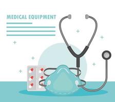 medical equipment poster vector