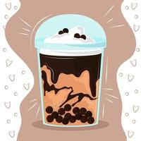 takeaway bubble tea vector