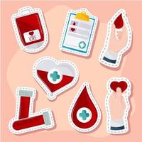 icons donate blood vector