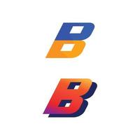 Diseño de logotipo de fuente b y letra b con concepto moderno. icono letra b vector ilustración plantilla