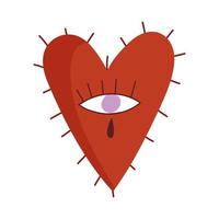 crying eye in heart vector