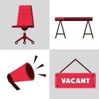 icons office vacant vector