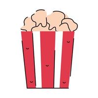 pop corn fast food vector